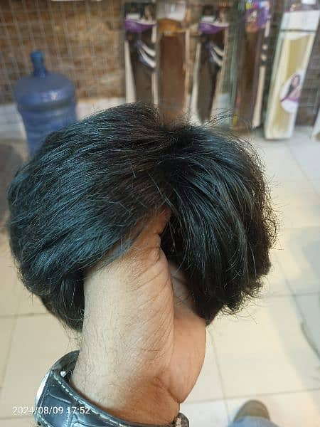 Mens Wig Full Head Caps Wig High quality 4