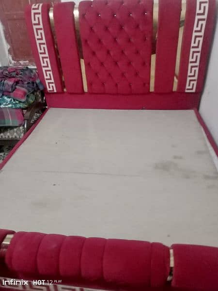 Like new solid wood king side bed available for sale 1