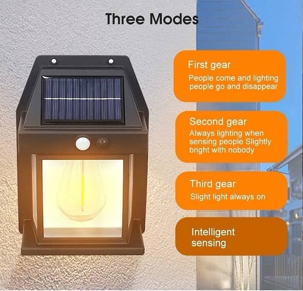 Solar motion sensor outdoor wall lights 6