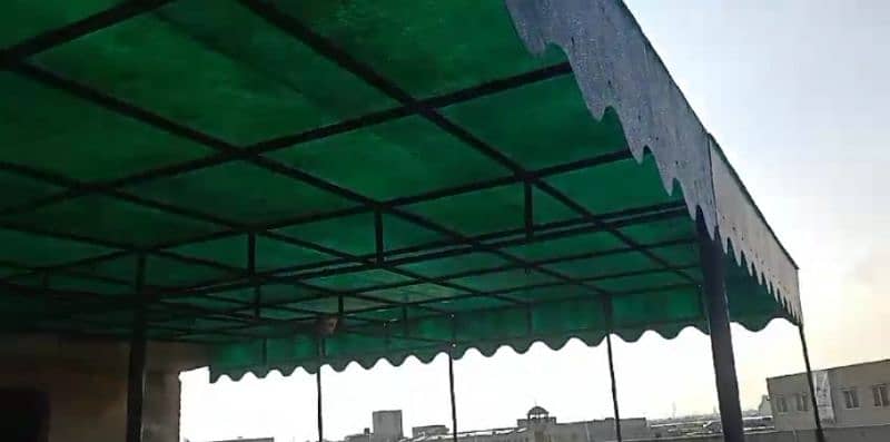 Fiberglass shade for sale with iron structure/iron gate /gril 1