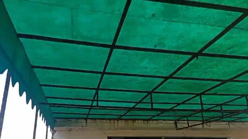 Fiberglass shade for sale with iron structure/iron gate /gril 3