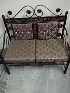 4 seater Iron sofa with 2 side tables FOR SALE