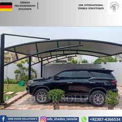 Tensile Shades in Pakistan | Car porch shed| Pole Structure| Cafe Roof