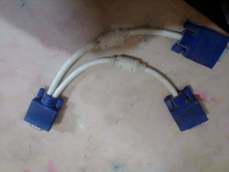 VGA splitter Cable VGA Y Cable 2 Monitor connect 0