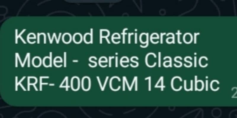 Kenwood Refrigerator 14 cubic 0