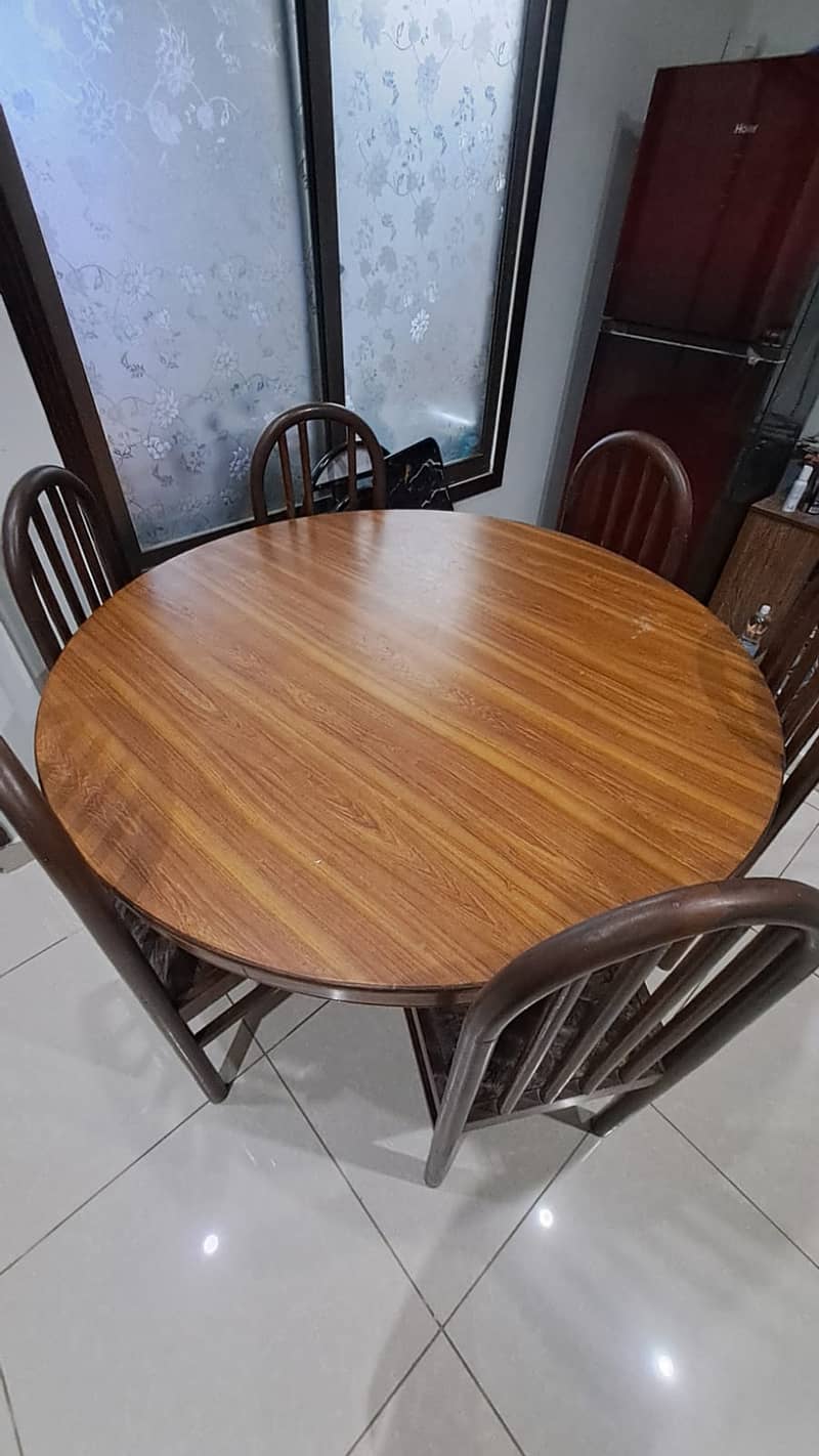 6 chair dinning table / 2 single beds /5 seater sofa set / side table 2