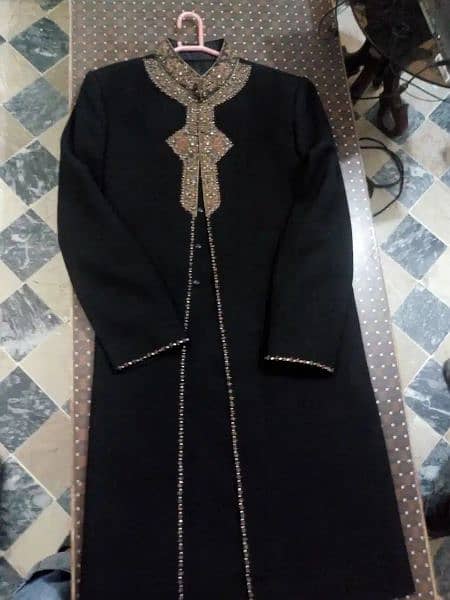 Black Shaadi Sherwani for Sell in 5000 Pkr 1