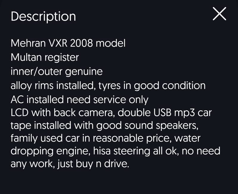 Suzuki Mehran VXR 2008 special edition 19