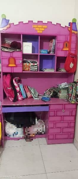 Kids bed with dressing table and study table 0