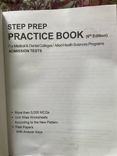 Mdcat Step prep book latest edition