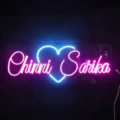 Neon lights, house name plates, signboards, calligraphy, 3D letters