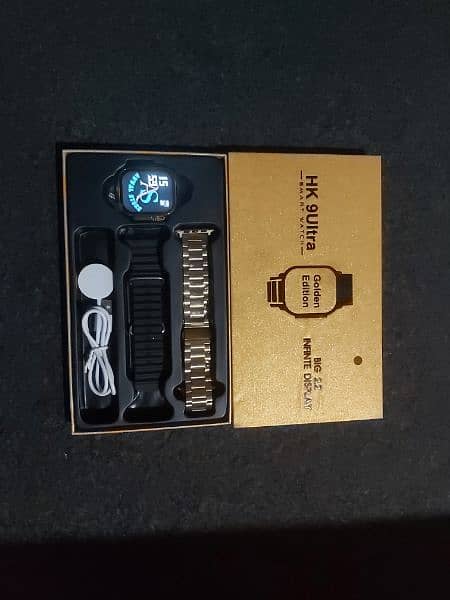 T800 Ultra Smart Watch Gold Edition AirBuds 3