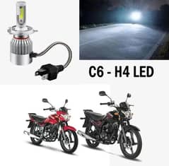 C6_ H4 LED For All Bikes Super White HID_ (1pcs)