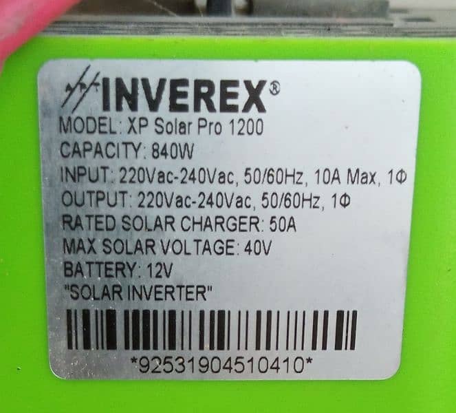 inverex XP solar pro 1200 (840  W) 1