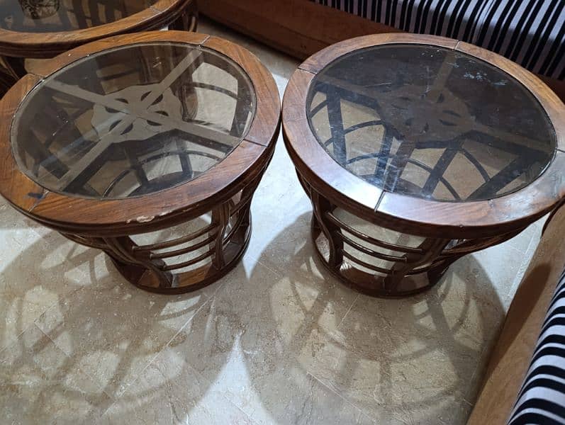 1 Full & 2 Side Tables For Sale 4