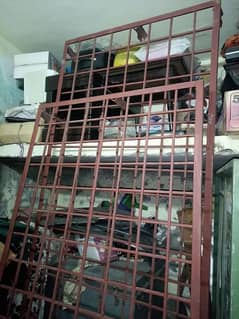 iron frame big size grill can be used iron door iron window birds shed