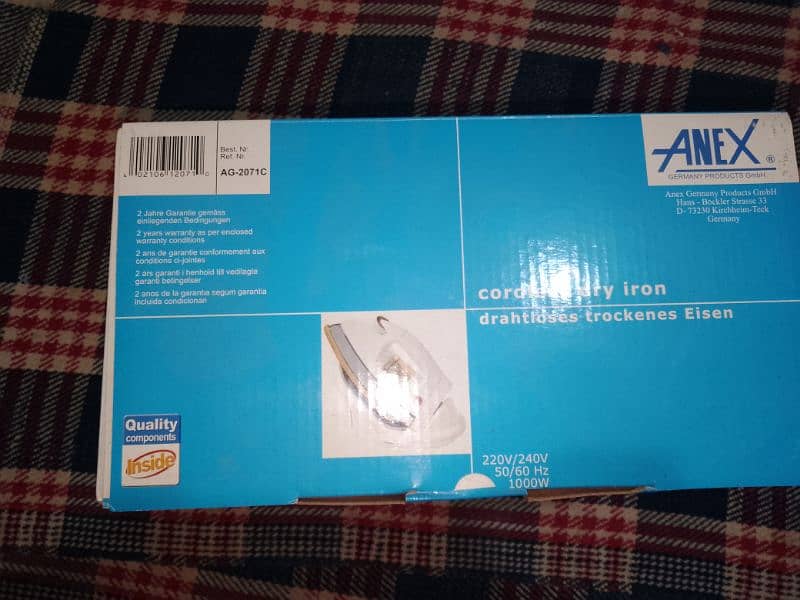 brand new Anex cordless dry iron for sale 3