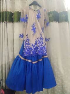 Silk  Net Shirt and Gharara