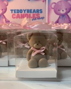 teddy bear scented candles /gift /decor