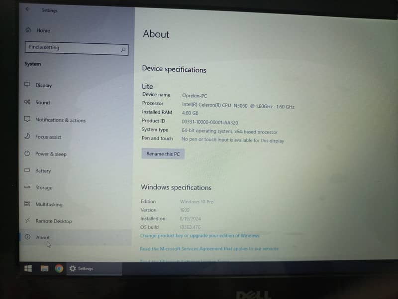 Dell Latitude 3180 Chromebook Celeron 3060 Processor 1