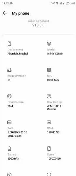 Infinix Zero X neo 8/128 Dual SIM Pta approved with box and cable 4