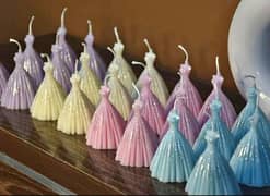 bridal dress candle barbie /gift /decor 0