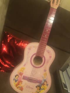 pink Disney princesses guitar