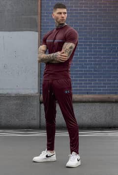 2 Pcs Men's Dry Fit Plain Track Suit 0