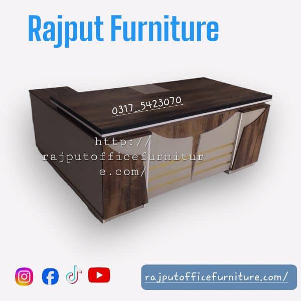 Executive office table  | L shape Moder Office Tables Office Furniture 8