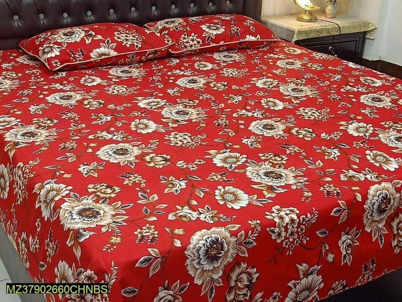 3Pcs Crystal Cotton Printed Bedsheet 2