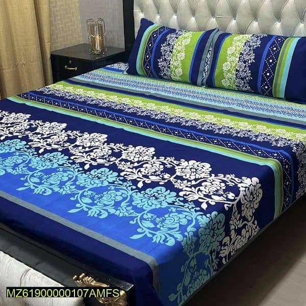 3Pcs Crystal Cotton Printed Bedsheet 8