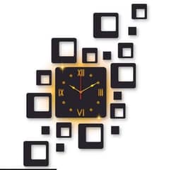 Square Design Laminated Wall Clock