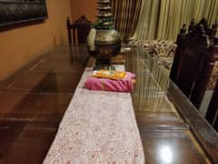 8 seat pure wood sheesham dinning table very heavy.