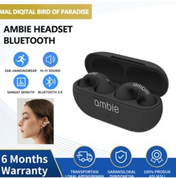 Ambie Wireless Ear Clip Bluetooth 5.3 Headphones Ear cuffs 3