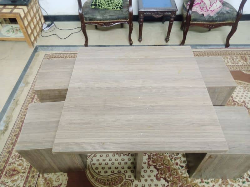 Centre table with stools available for sale 0