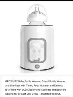 Grownsy bottle warmer & steriliser 5 in 1