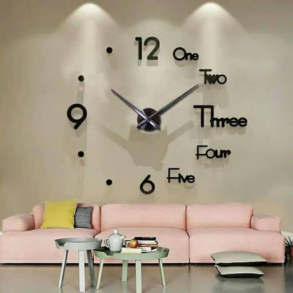 Analogue 3D dot wall clock 0