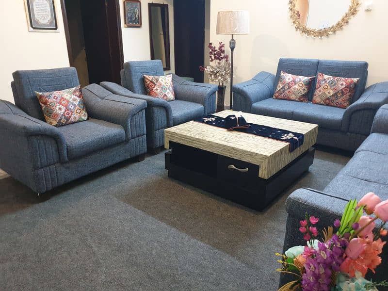 7 seater sofa set with central table 3