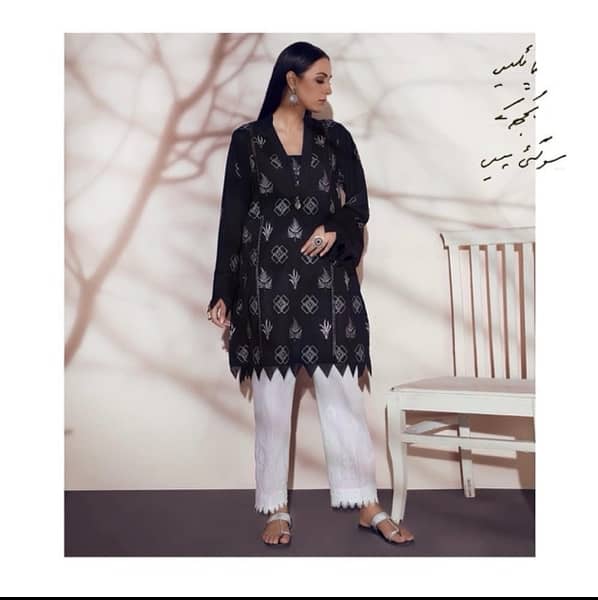 zahalawn#sale#blackandwhite#embroidery#shirt 0