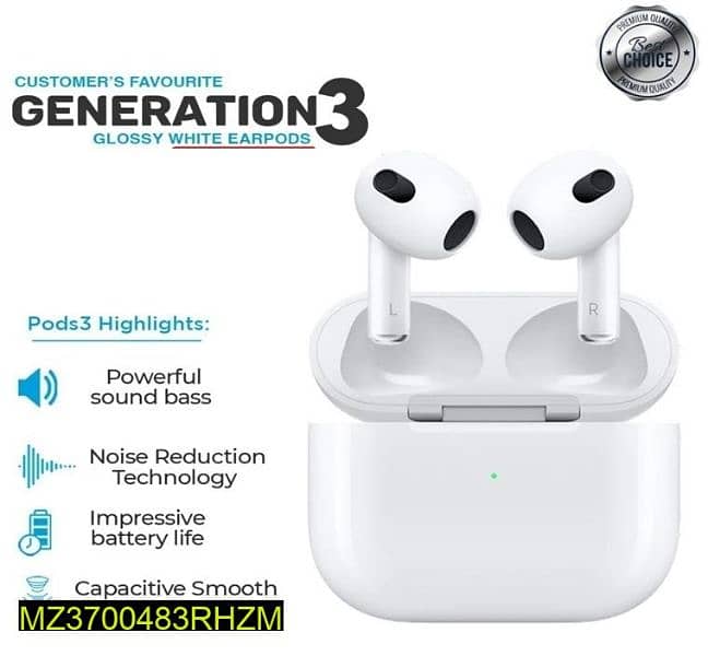 3rd generation airpods , white 1