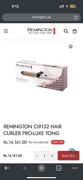 REMINGTIN HAIR CURLER PROLUXE MODEL 6