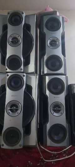 Sony apeaker original all piece 4 piece speaker and with amplifier