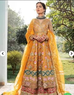 bridal beautiful dress/ wedding dress/ bridal outfit/ mehndi dress