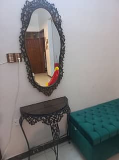 mirror and table