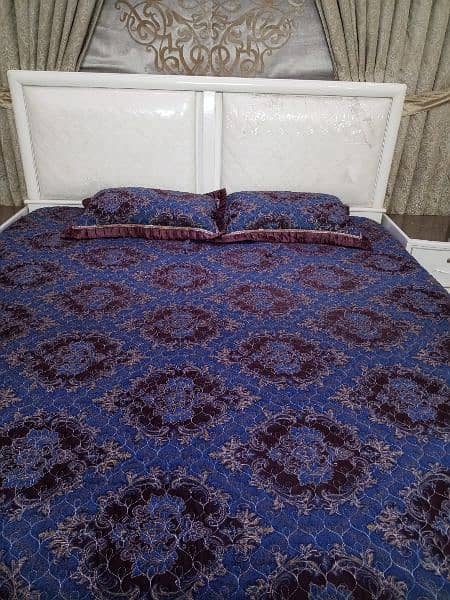 BLUE EMBROIDERED BED SHEET 3