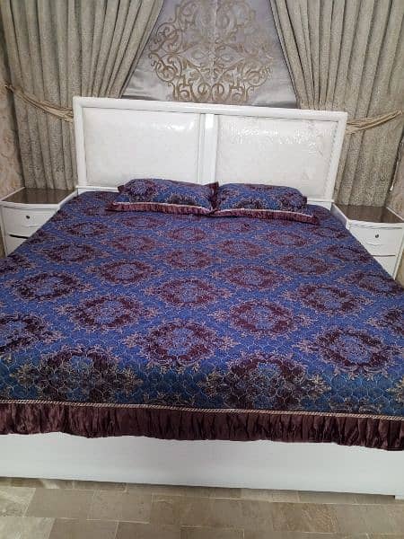 BLUE EMBROIDERED BED SHEET 4