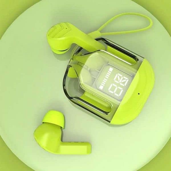 A31 Transparent Earbuds , Black , Pink , Green , White , Sky Blue 4