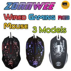 Zornwee Wired Back Light Gaming Mouse 3 Models