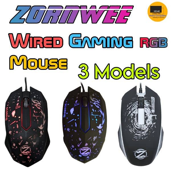 Zornwee Wired Back Light Gaming Mouse 3 Models 0