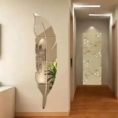 Wall decor mirror leaf